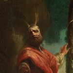Detail of a painting depicting a figure