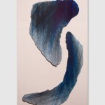 Abstract figure composed of two grey-blue elements.