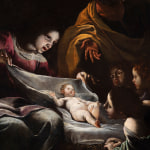 Detail of a painting representing the Infant Jesus