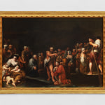 Painting depicting St. John the Baptist baptizing the crowd