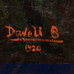 detail of the artist signature