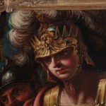 Detail of an oil painting of Alexander the Great with the family of Darius III, the Persian king he had defeated in battle.