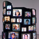 Structure of the televisions broadcasting the video installation.