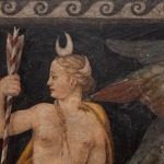 detail of frieze depicting grotesques and Diana