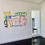 Pink nude on yellow sofa , 2021