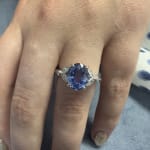 Diamond and Pink Diamond Rose Ring