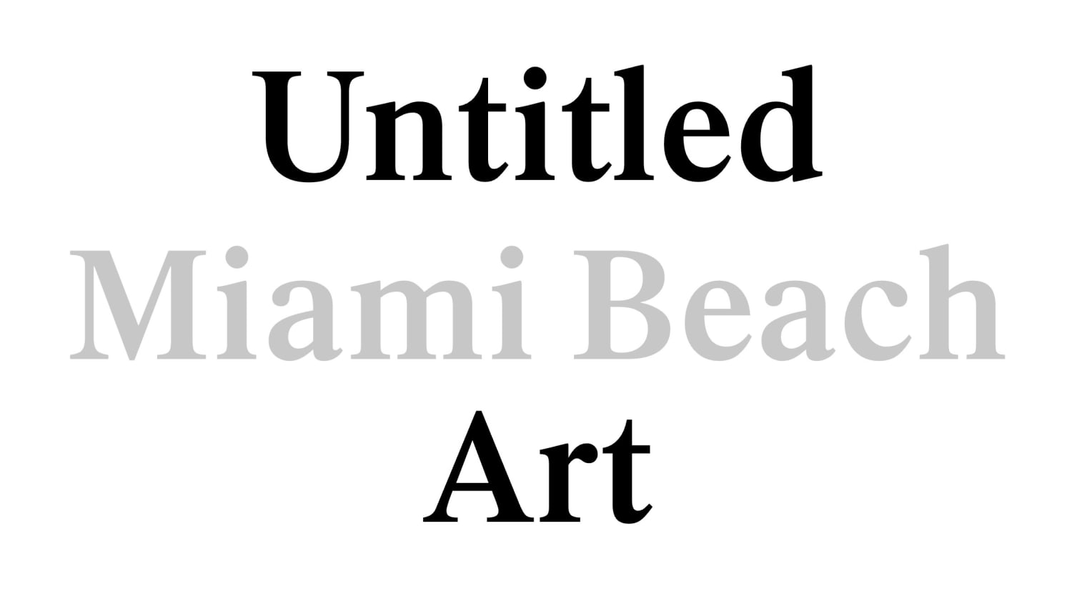 The Untitled Art, Miami Beach 2024