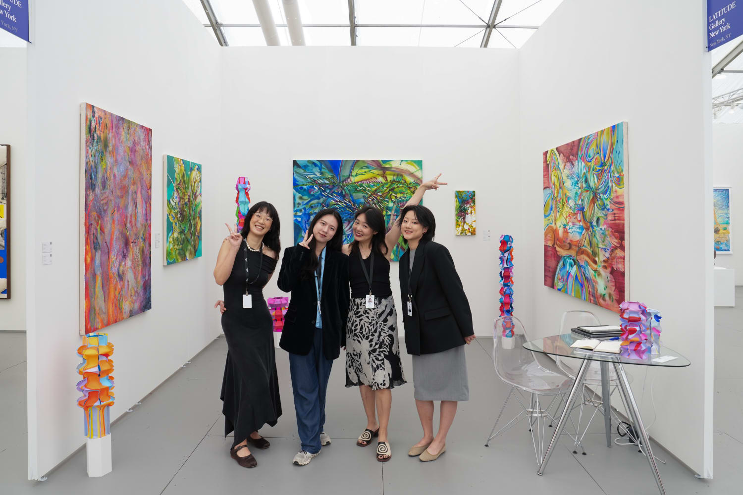 Installation view of LATITUDE Gallery’s booth at Untitled Miami 2024. Courtesy of LATITUDE Gallery.