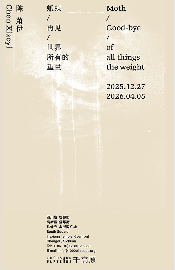 Moth/Good-bye/of all things the weight Chen Xiaoyi Solo Exhibition