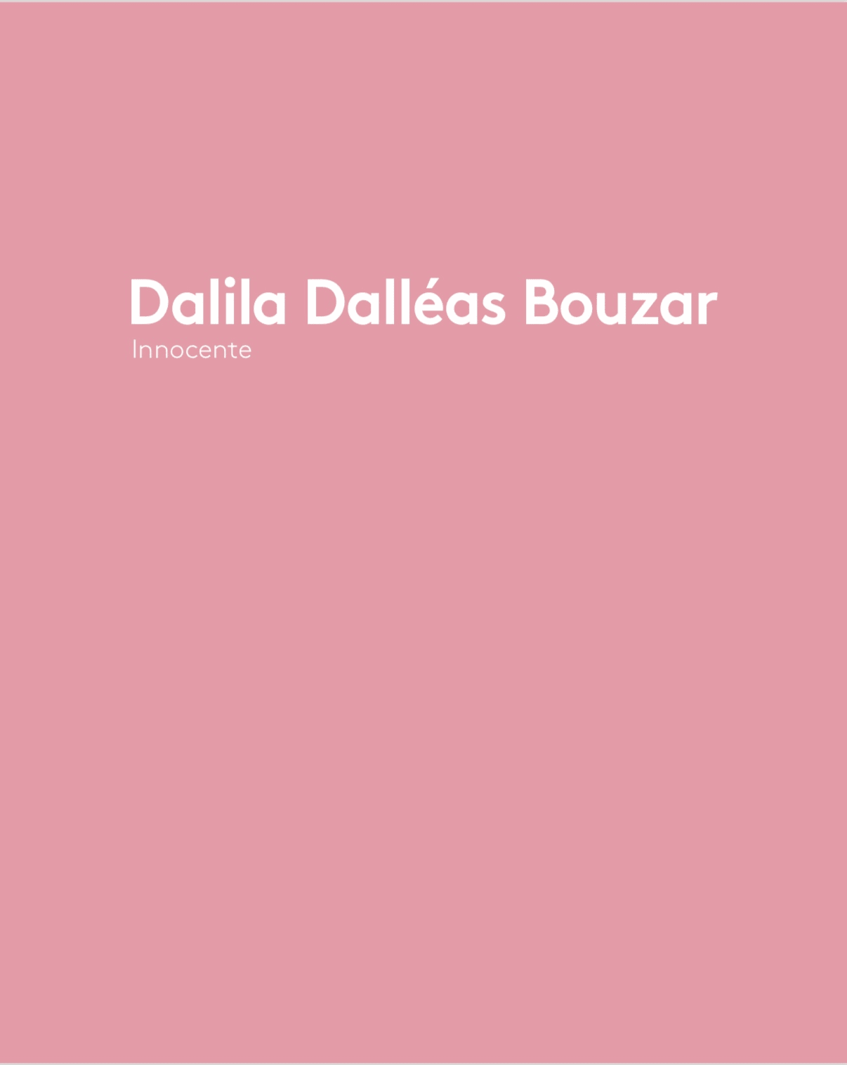 Dalila Dalléas Bouzar - Innocente
