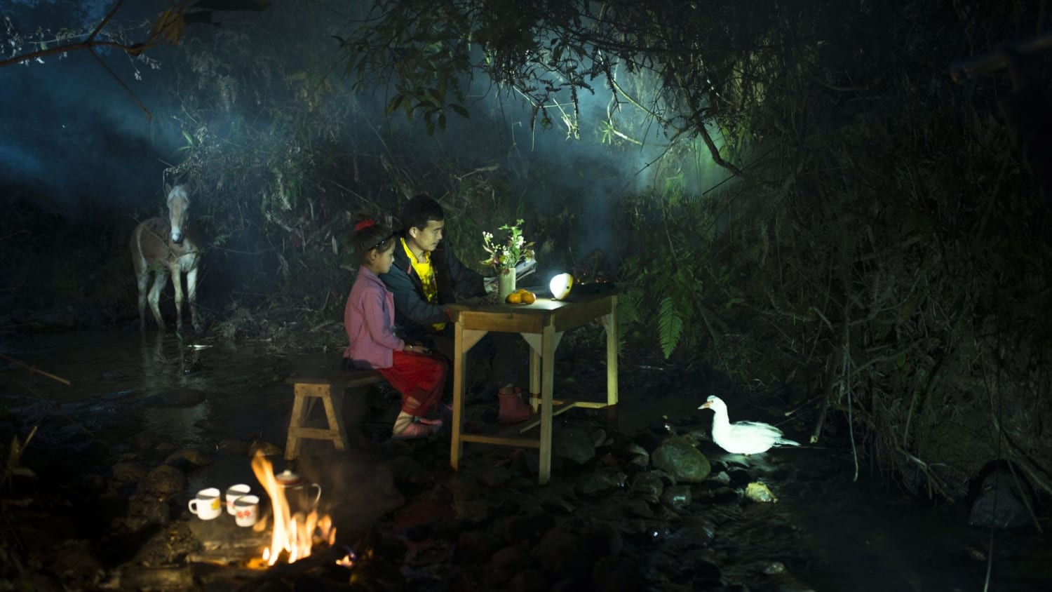 Sharbendu De, Three Tea Cups, Father and the Child, Imagined Homelamd, 2018