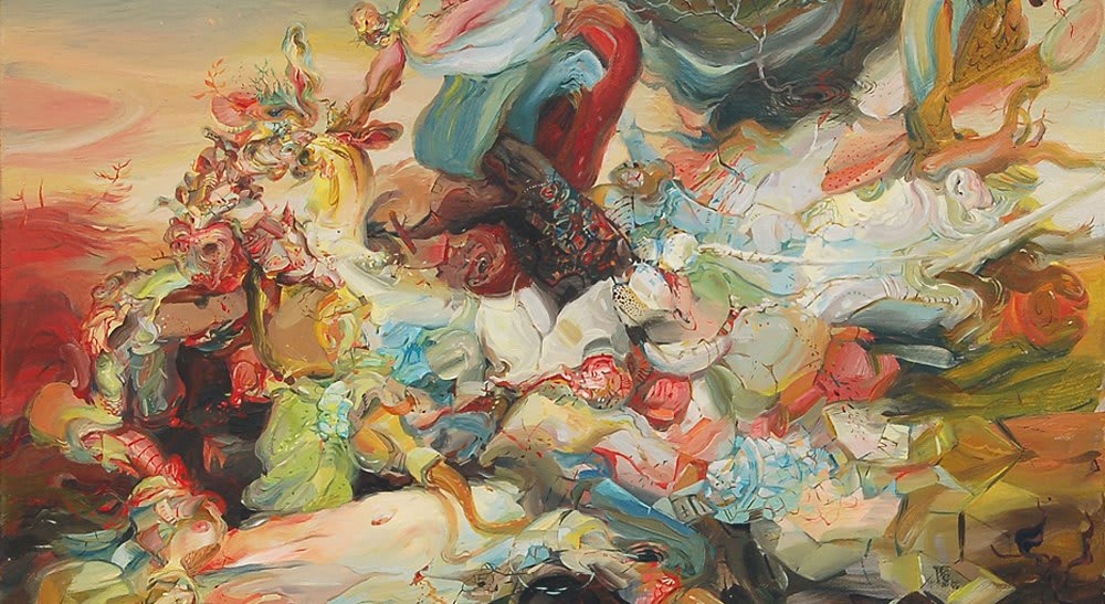 Darina Karpov, Dawn, 2010, Oil on canvas 22.2 x 25.4 cm, 8.75 x 10 in