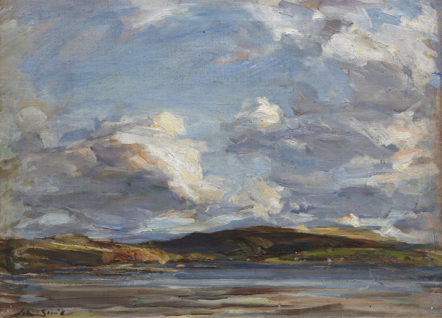 John Bowie ARSA (1863-1941), Estuary  oil on canvas, around 1940-1941  Thorburn Ross Memorial Fund Purchase, 1942. 2005.023