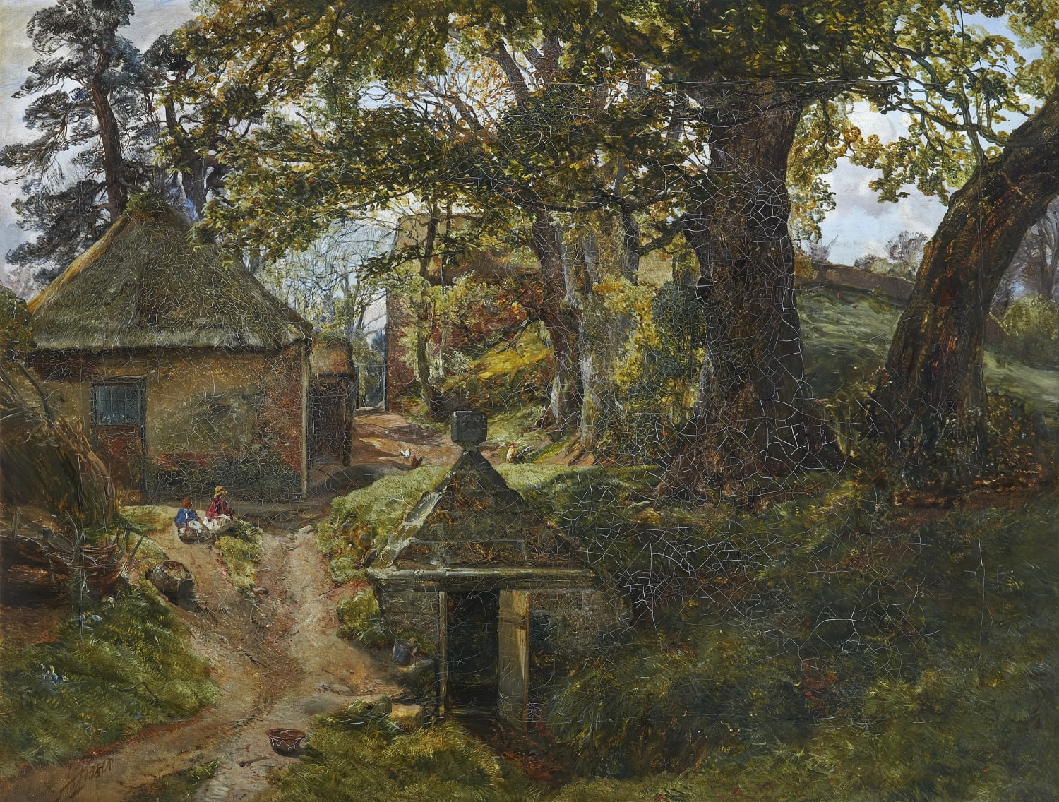 Alexander Fraser Jnr RSA (1827-99), At Barncluith - sketch from nature, May 4th-9th, 1863  oil on canvas, 1863  RSA Diploma Collection Deposit, 1863 or 1868. 2000.027
