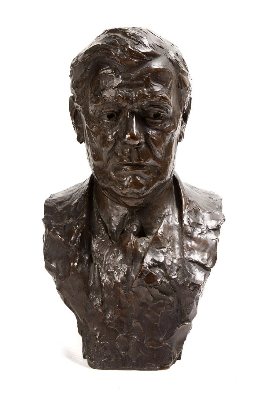 James Harvey Clark ARSA (1886-1980), Portrait of John Massey Rhind  Bronze, around 1936, 49.7 x 29.5 x 27.5 cm  Gifted by James Harvey Clark ARSA, (1976) 2009.042