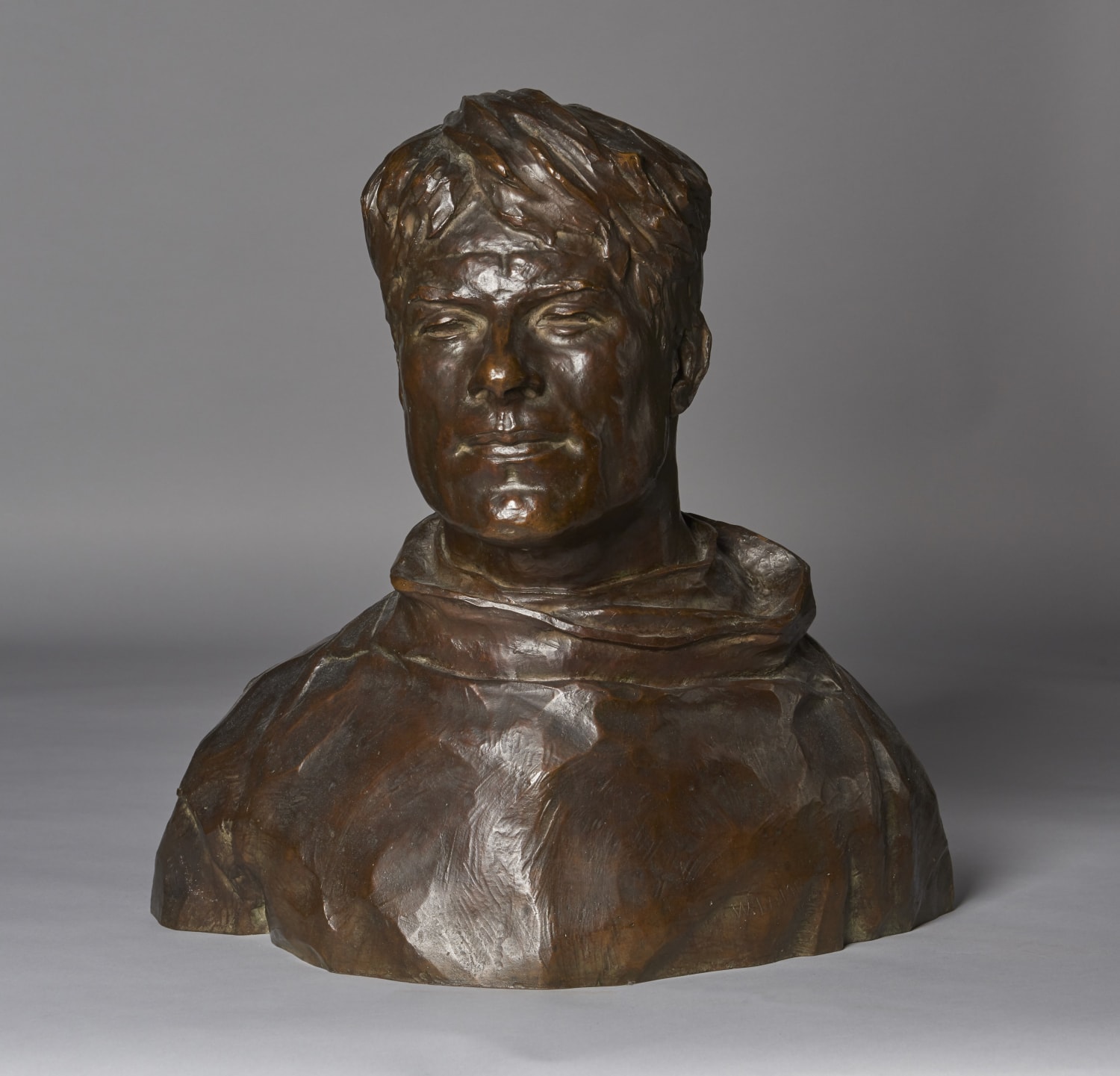 William Lamb ARSA (1898-1951) (cast by George Mancini (1904-89)), Young Fisherman  Bronze, around 1929, 51.5 x 67 x 39cm  Purchased by the RSA (1946) 2006.029