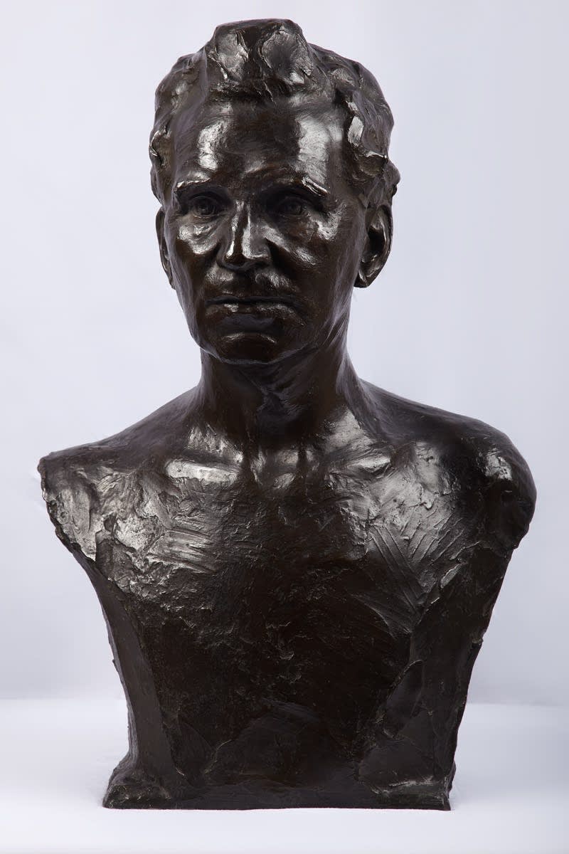 Henry Snell Gamley RSA (1866-1928), Portrait bust of John Geddie, 1848-1937, Journalist and Author  Bronze, 1921, 62.5 x 42 x 27 cm  RSA Diploma Collection (Deposited, 1923) 2000.035