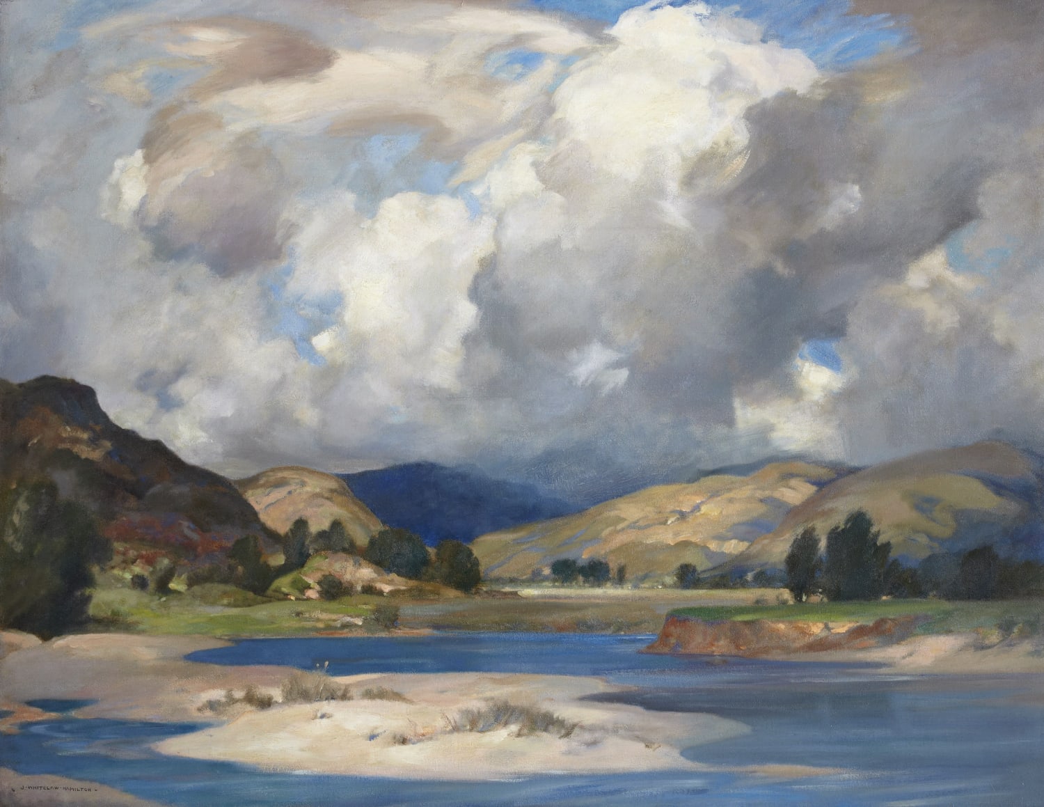 James Whitelaw Hamilton RSA (1860-1932), Stormclouds, Strathfillan  Oil on canvas, around 1919-20, 86.7 x 112.9cm (support)  RSA Diploma Collection (Deposited, 1922) 2000.085
