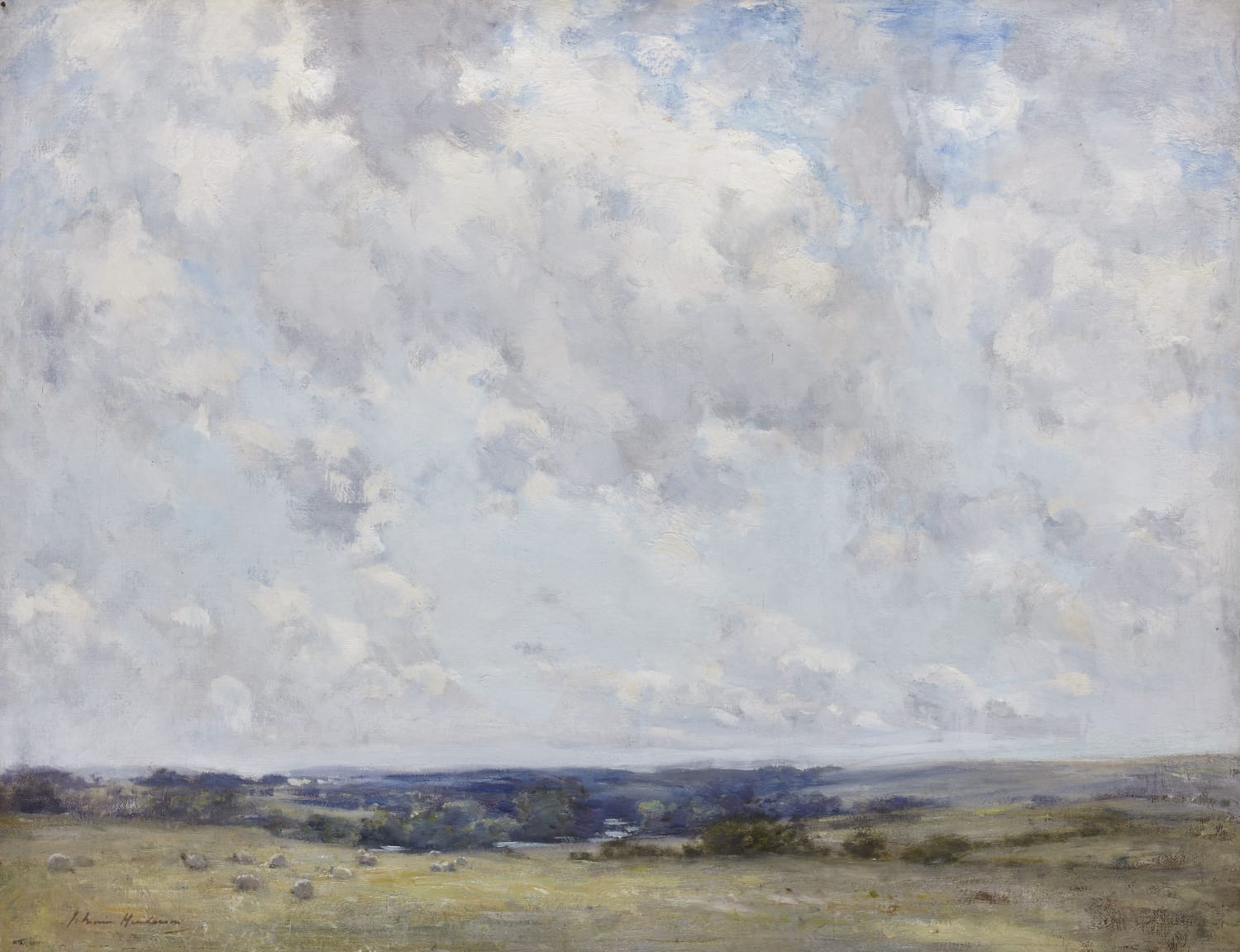 Joseph Morris Henderson RSA (1864-1936), Summer Clouds  Oil on canvas, around, 1931-32, 71.0 x 91.3cm  RSA Diploma Collection (Deposited, 1935) 2000.1