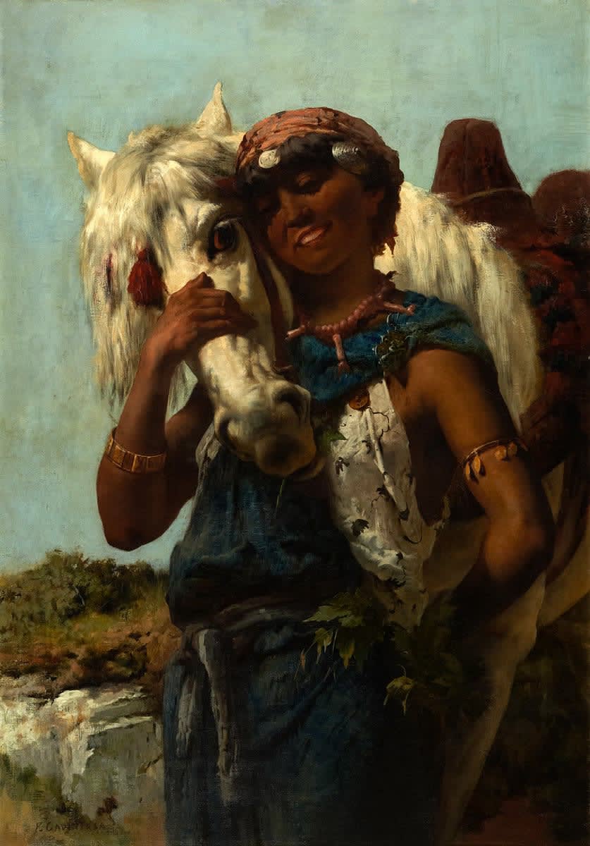 Robert Gavin RSA (1827-83), The Moorish Maiden's First Love  Oil on canvas, around 1874-78, 92.3 x 65.2cm  RSA Diploma Collection (Deposited,1879) 1995.126