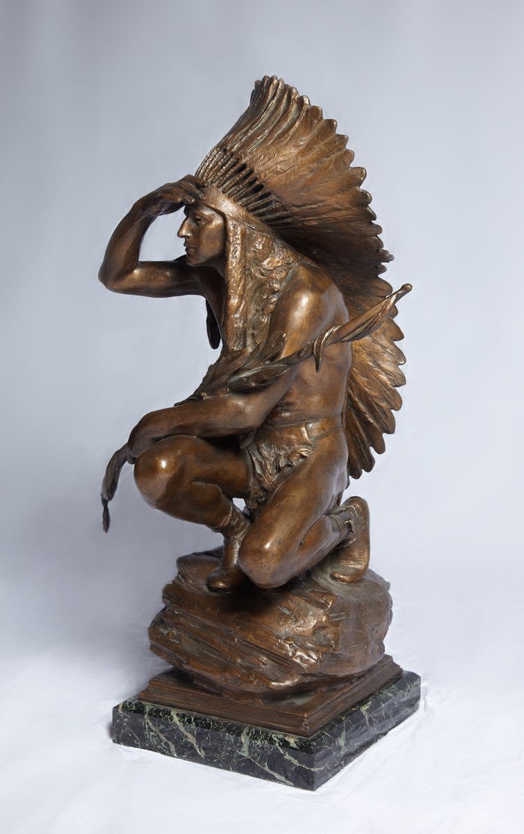 John Massey Rhind RSA (1858-1936) The Scout  bronze, 1919, 62.0 x 19.0 x 21.0cm  RSA Diploma Collection (Deposited 1934) 1999.018