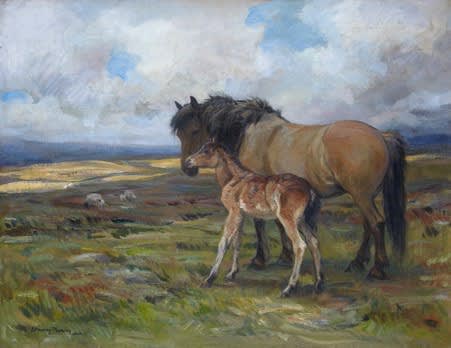 John Murray Thomson RSA (1885-1974) Moorland Mother  oil on canvas, around 1939, 71.7 x 92.1cm  RSA Diploma Collection (Deposited, 1958) 1995.101