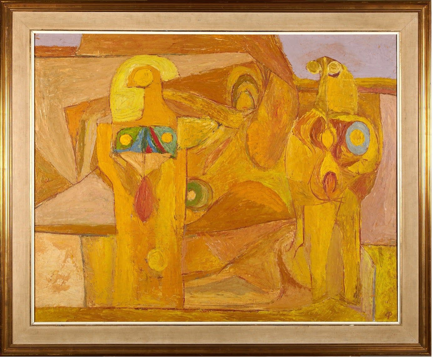 Yellow Landscape With Figures