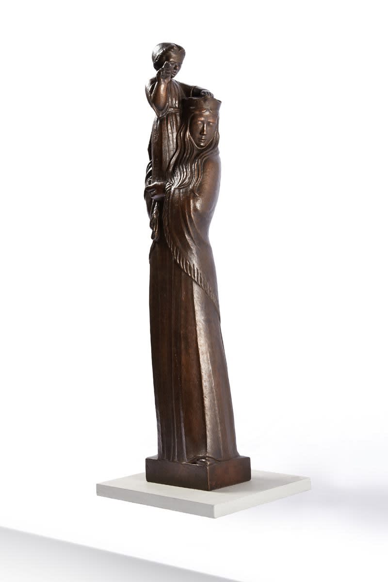 Hew Lorimer RSA (1907-93), Our Lady of the Isles [Bean Thighearna nan Eilean]  Bronze, around 1954-72, 87 x 25.5 x 20cm  RSA Diploma Collection (Deposited, 1972) 1998.011