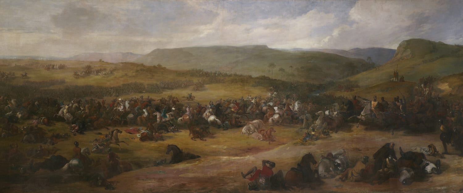 Sir William Allan RA PRSA (1782-1850), The Battle of Bannockburn [unfinished]  Oil on canvas, 1848-50, 208 x499cm  Gifted by Herbert C. Blackburn (1857) 2008.066
