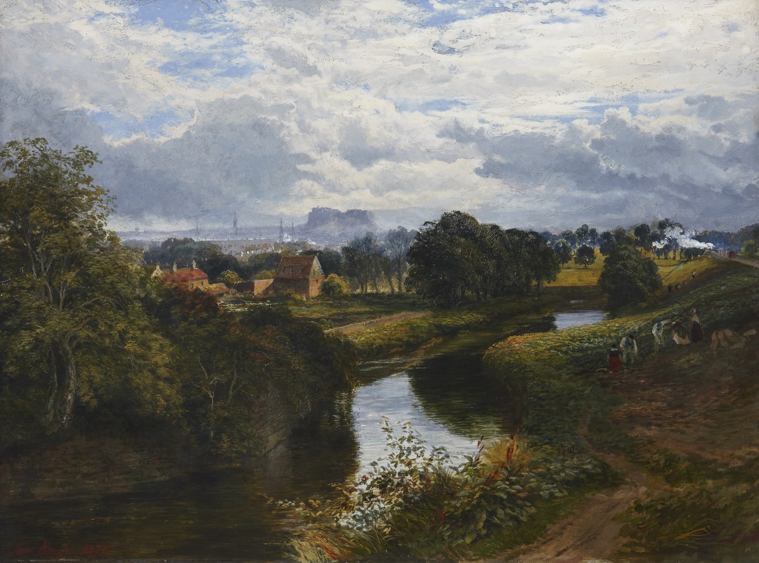Samuel Bough RSA (1822-78) View of Edinburgh from Bonnington  Oil on canvas, 1875, 45.8 x 61.1cm  RSA Diploma Collection (Deposited, 1875) 2000.028