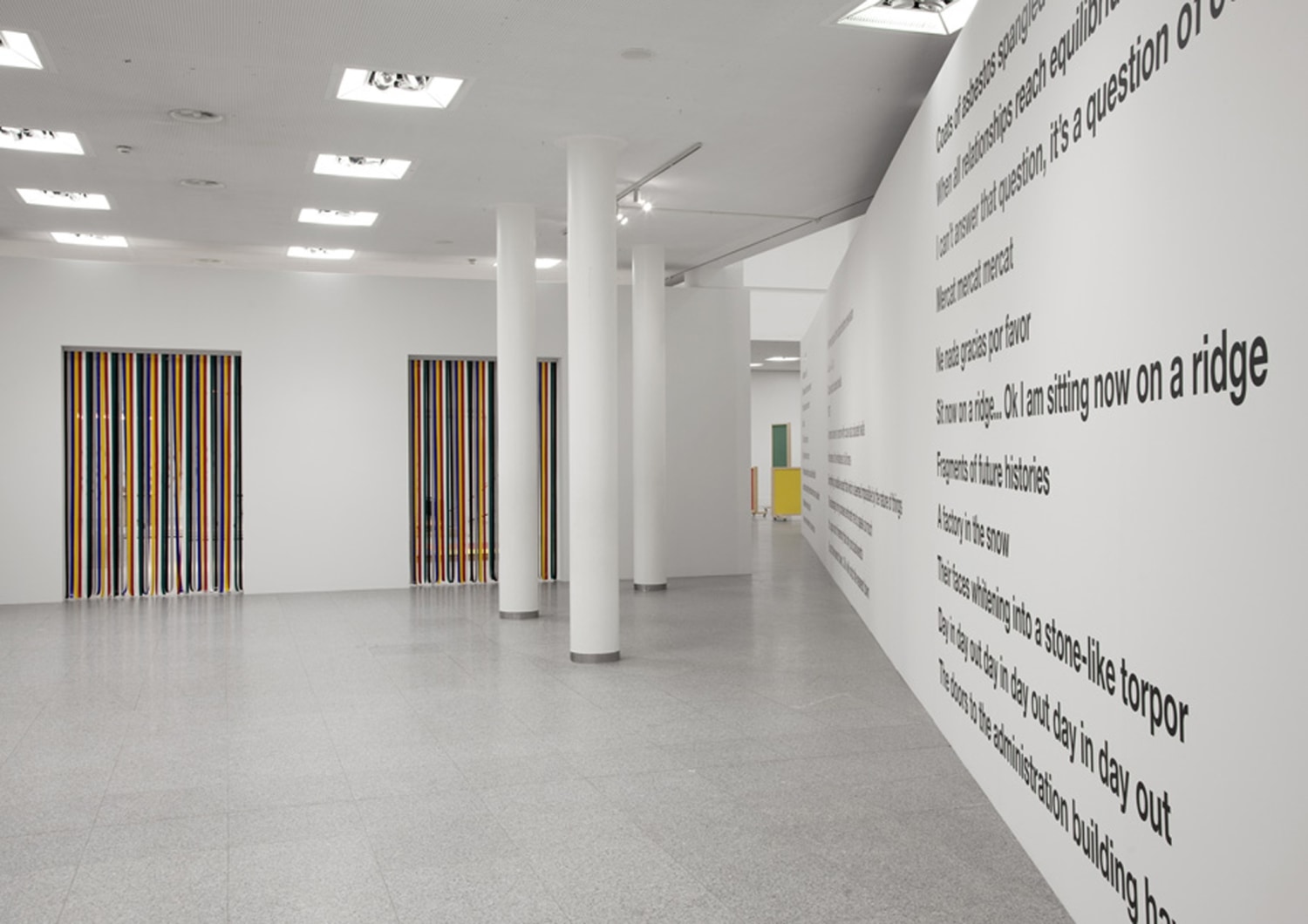 Exhibition view Liam Gillick: One Long Walk... Two Short Piers..., 2010 Kunst- und Ausstellungshalle der Bundesrepublik Deutschland, Bonn Photo ©...