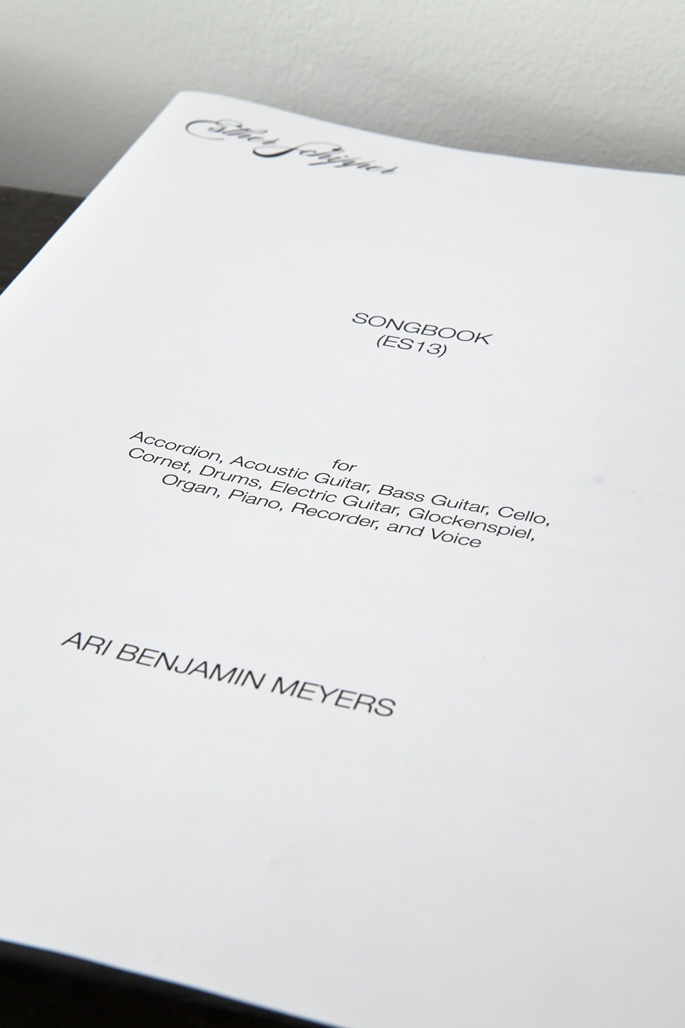 Songbook Ari Benjamin Meyers
