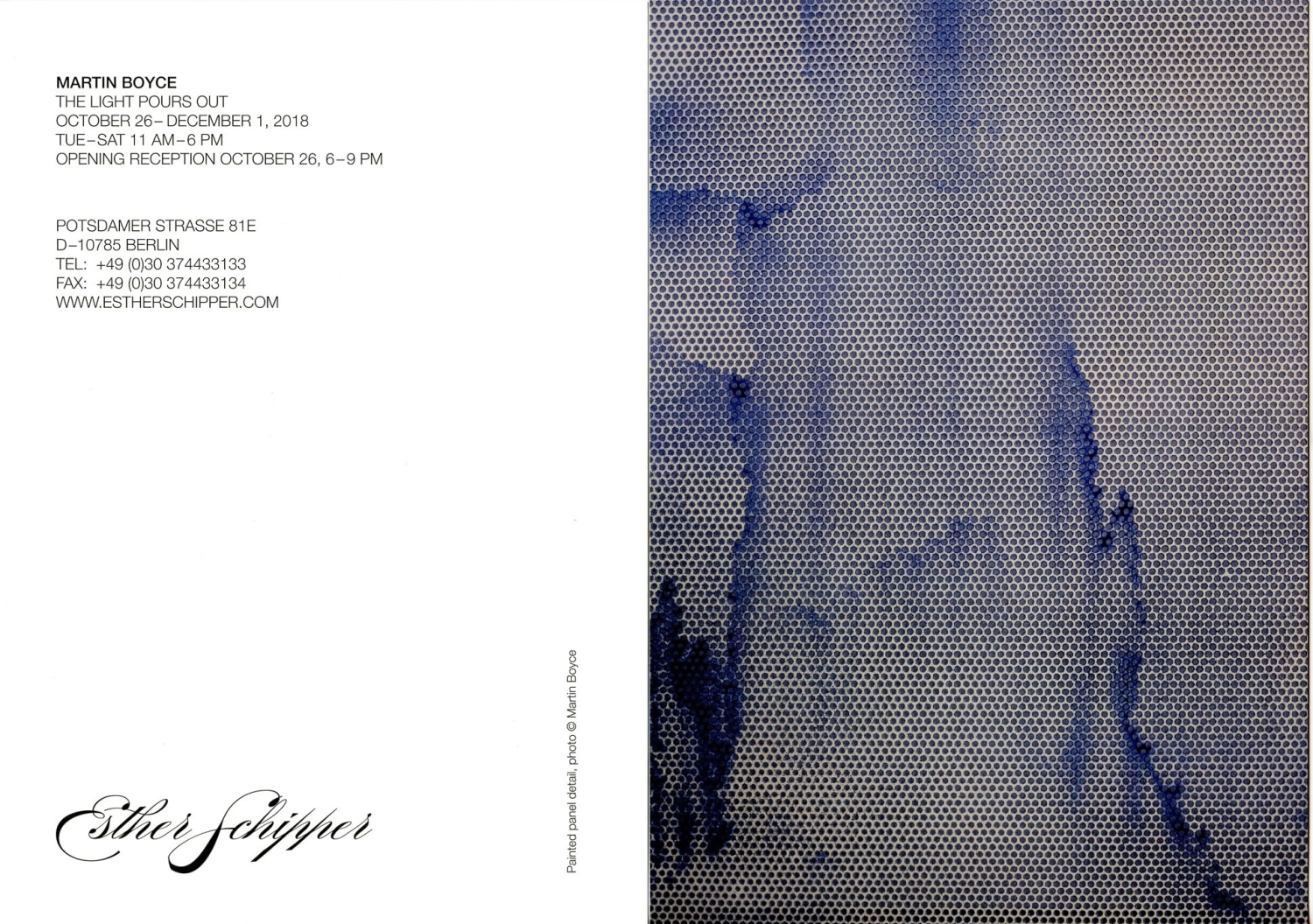 Original exhibition invitation (verso / recto)