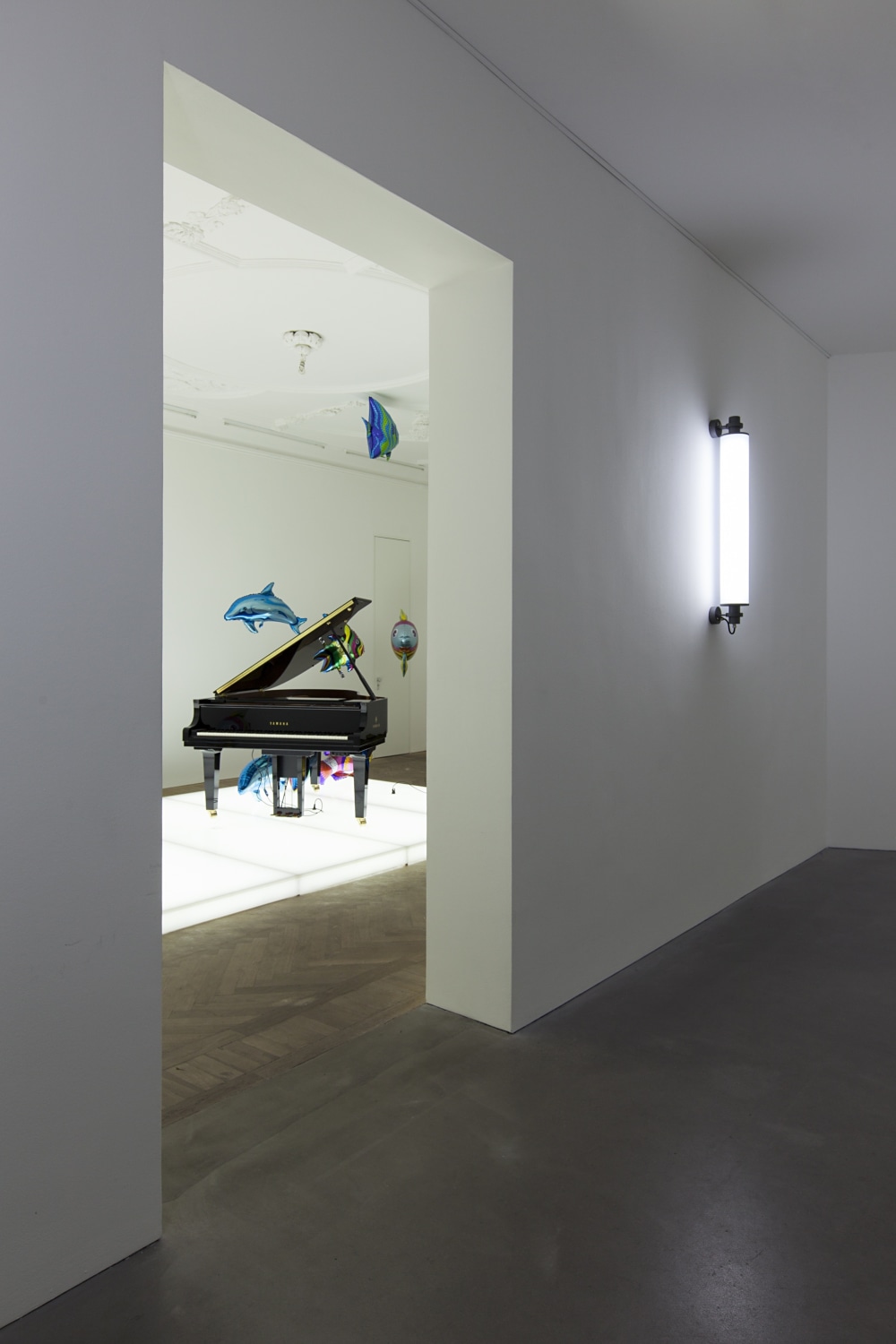 Quasi Objects: My Room is a Fish Bowl, AC/DC Snakes, Happy Ending, Il Tempo del Postino, Opalescent acrylic glass podium,...