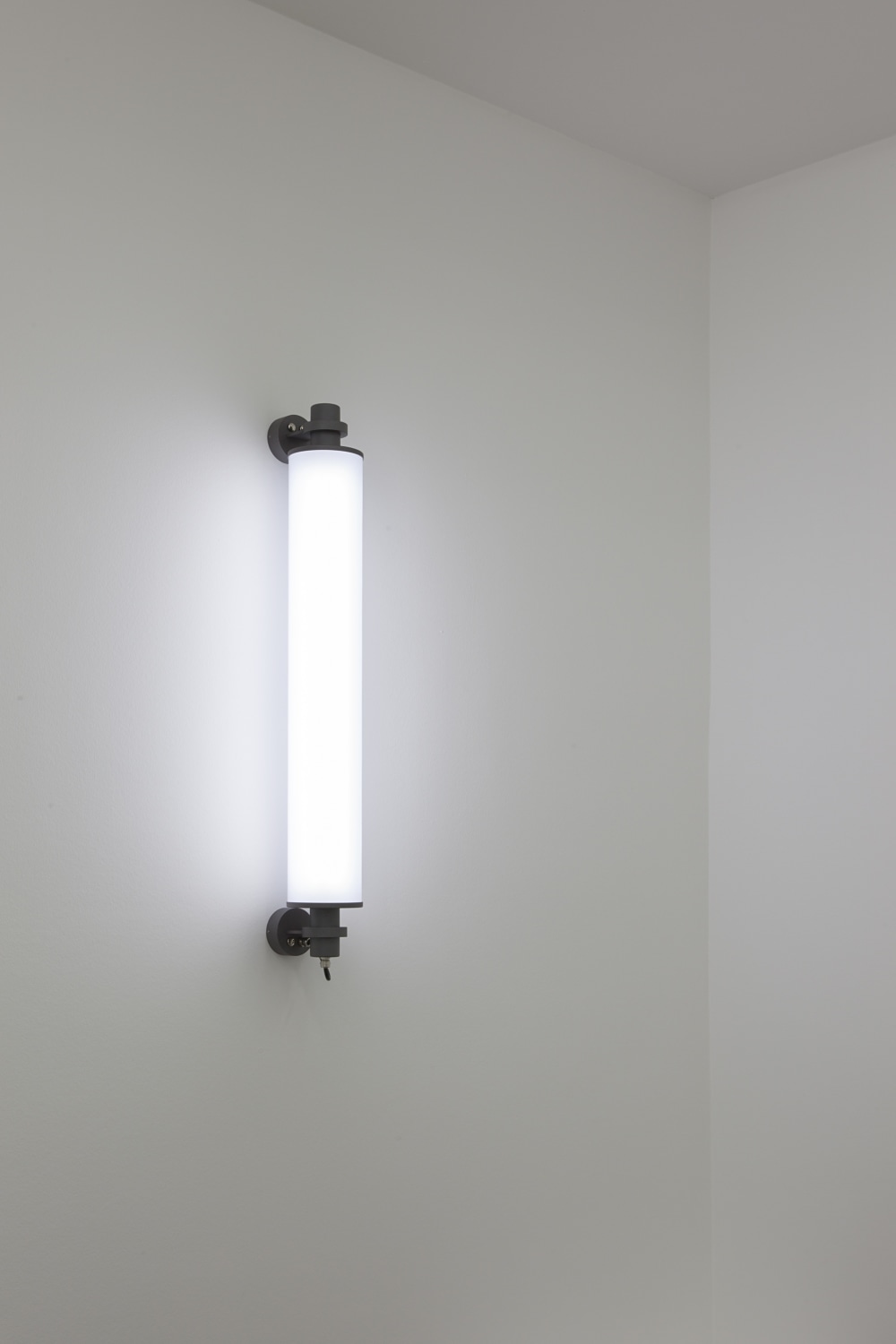 Flickering Light, 2013 LED light, 1 programmed chip The light in the vertical lamp is programmed using a DMX controller...