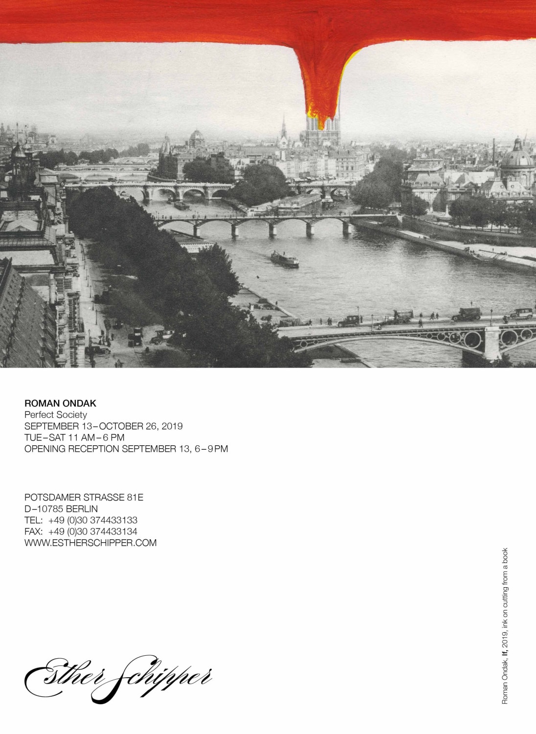 Original exhibition invitation (recto/verso)