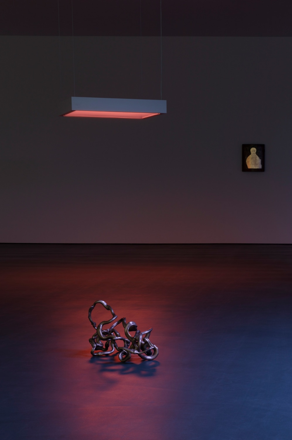 Top: Etienne Chambaud, Model for Afar (Solis Lacus, 7 November 1492), 2021. Floor: Etienne Chambaud, Three works from Necknot series...