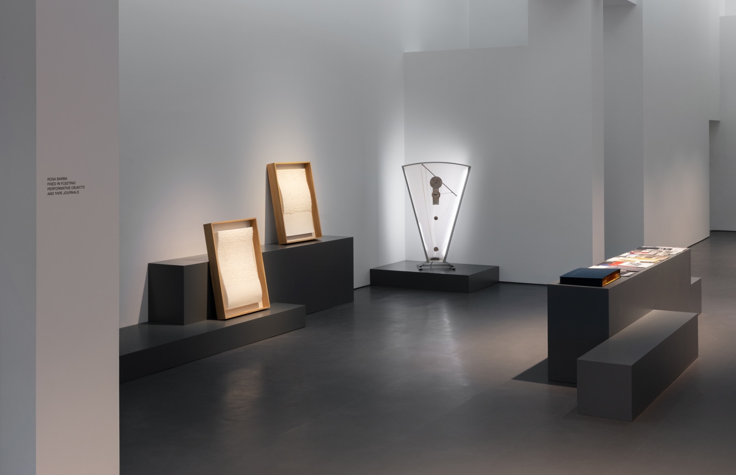 Exhibition view: Fixed in Fleeting: Performative Objects and Tape Journals, Esther Schipper, Berlin, 2021. Photo © Andrea Rossetti