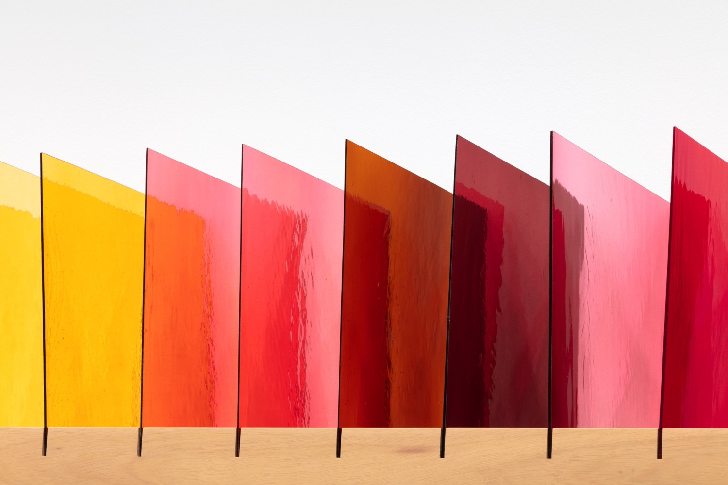 Rosa Barba This Space Populated by Infinite Colors, 2021 (detail) Handblown glass, wood 248 x 56 x 54 cm Exhibition...