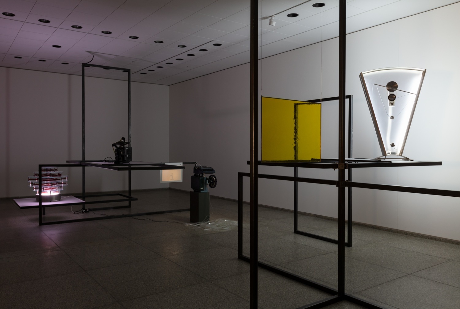 Exhibition view: Rosa Barba, In a Perpetual Now, Neue Nationalgalerie, Berlin, 2021 Photo © Andrea Rossetti