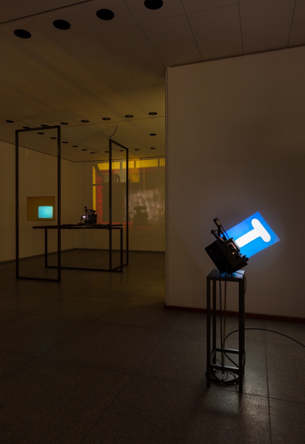 Exhibition view: Rosa Barba, In a Perpetual Now, Neue Nationalgalerie, Berlin, 2021 Photo © Andrea Rossetti