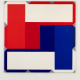 Ralph Iwamoto, Color Phase #13 (Blue Red on White), 1975