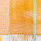 Mia Weiner Two Suns, 2023 Handwoven cotton, acrylic, silk, tinsel, and nylon, 44 x 55 3/4 in. (111.8 x 141.6...