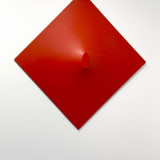 Turi Simeti Un Ovale Rosso, 1967 Acrylic on shaped canvas , 65 1/2 x 64 3/4 in. (166.4 x 164.5...