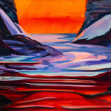 Rachel MacFarlane, The Scolding Sky at Athabasca Glacier, 2024