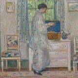 Frederick Carl Frieseke, Untitled ("Woman in Bedroom"), circa 1922