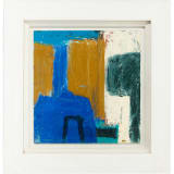 Chloë Lamb Industry, 2024 Oil and collage on board, 10 1/2 x 10 in. (26.7 x 25.4 cm)