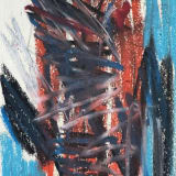 Michael (Corinne) West Untitled (Graphite sketch verso), circa 1960s Oil pastel and paper, 6 x 4 in. (15.2 x 10.2...