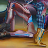 Justine Otto Diligent Slackers, 2022 Oil on canvas, 63 x 51 1/8 in. (160 x 130 cm)