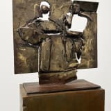 Larry Rivers Figures Coming Through the Wall, 1959–60 Steel with painted wood base, 51 1/4 x 14 x 7 1/4...
